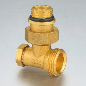 پیتل ریڈٹرٹر زاویہ والو کو کم کرنے والا مرد منسلک Tee راستہ