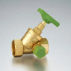 پائپ لائن تعمیراتی پیتل Oblique سٹاپ والو خاتون کنکشن ڈرین والوز